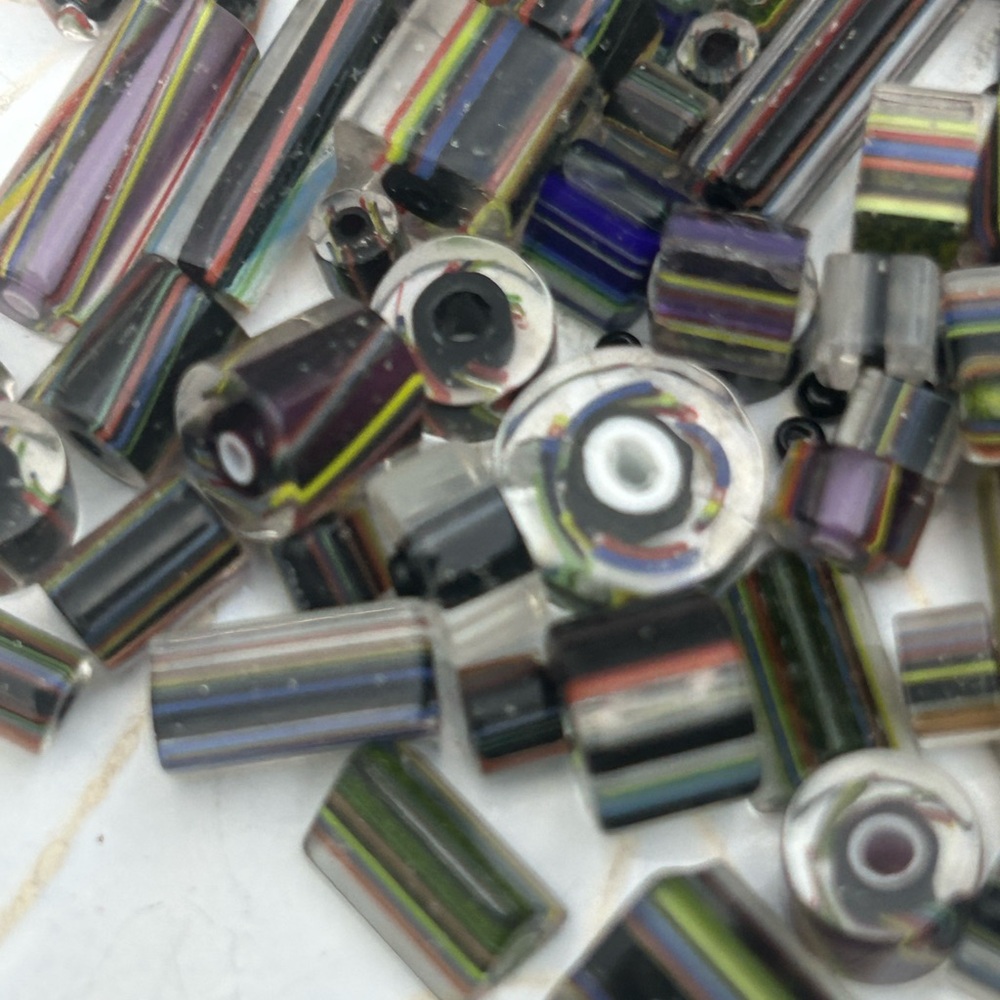 Multicolor Glass Furnace Cane Beads - Crafting Jewelry Supplies - Picture 6 of 7